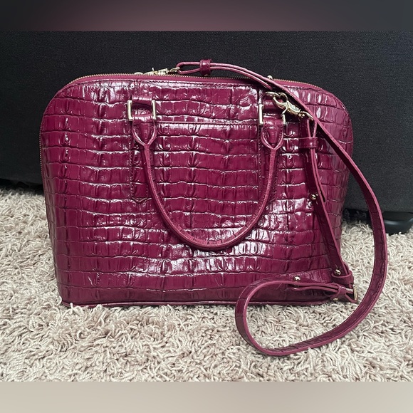 Brahmin Vivian Boysenberry La Scala Embossed
Leather Bowler Handbag - Picture 10 of 12